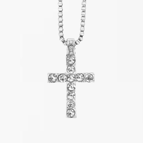 rhinestone cross necklace