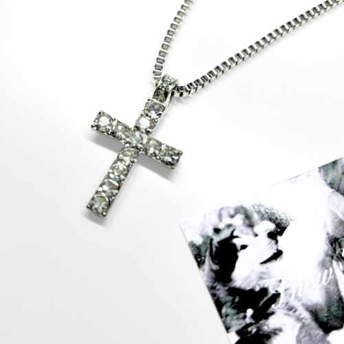 rhinestone cross necklace